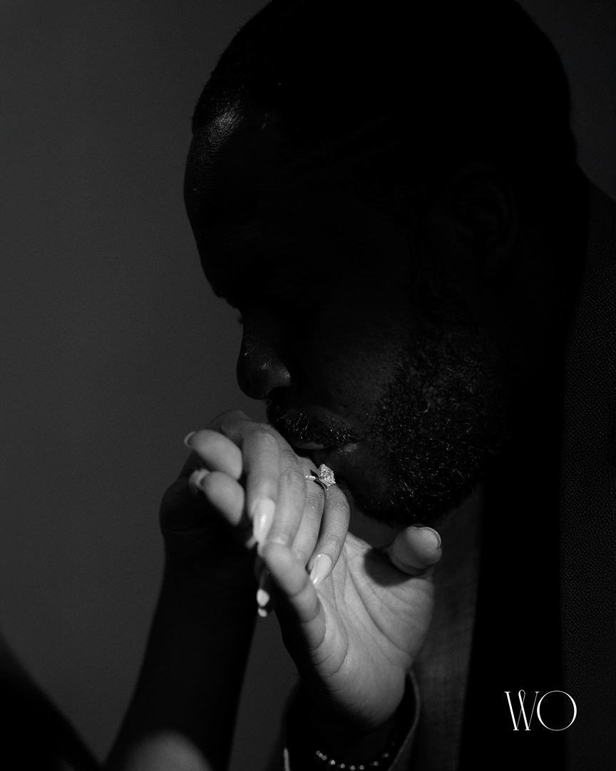 Couple romantic moment